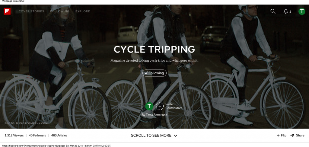 Cycle Tripping on Flipboard