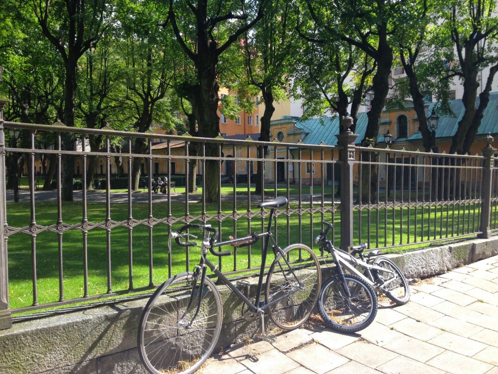 Bike at S:ta Maria Magdalena kyrka, Stockholm