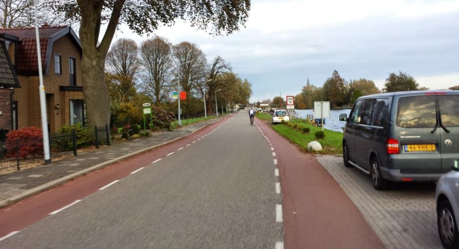 A cyclist just past me at Aalsmeer