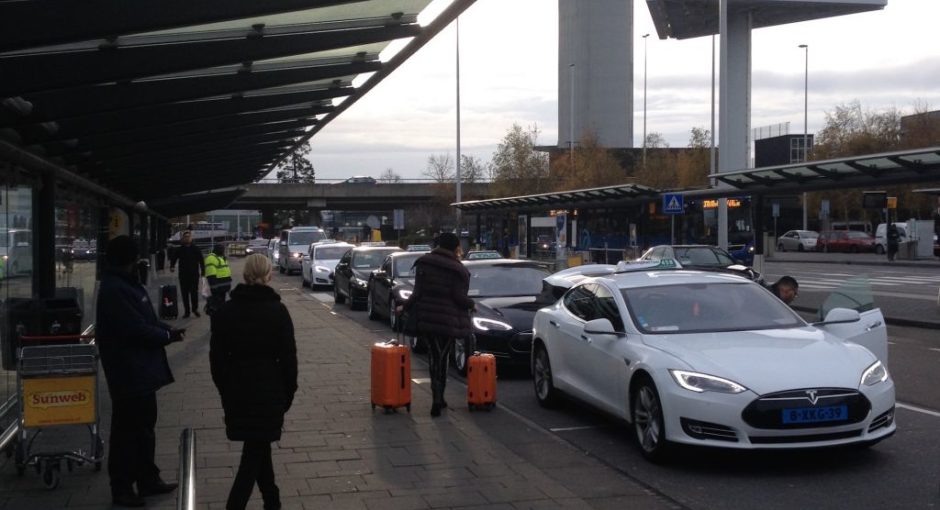 Ride in style in a Tesla Taxi from Schiphol Airport
